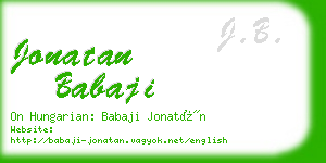 jonatan babaji business card